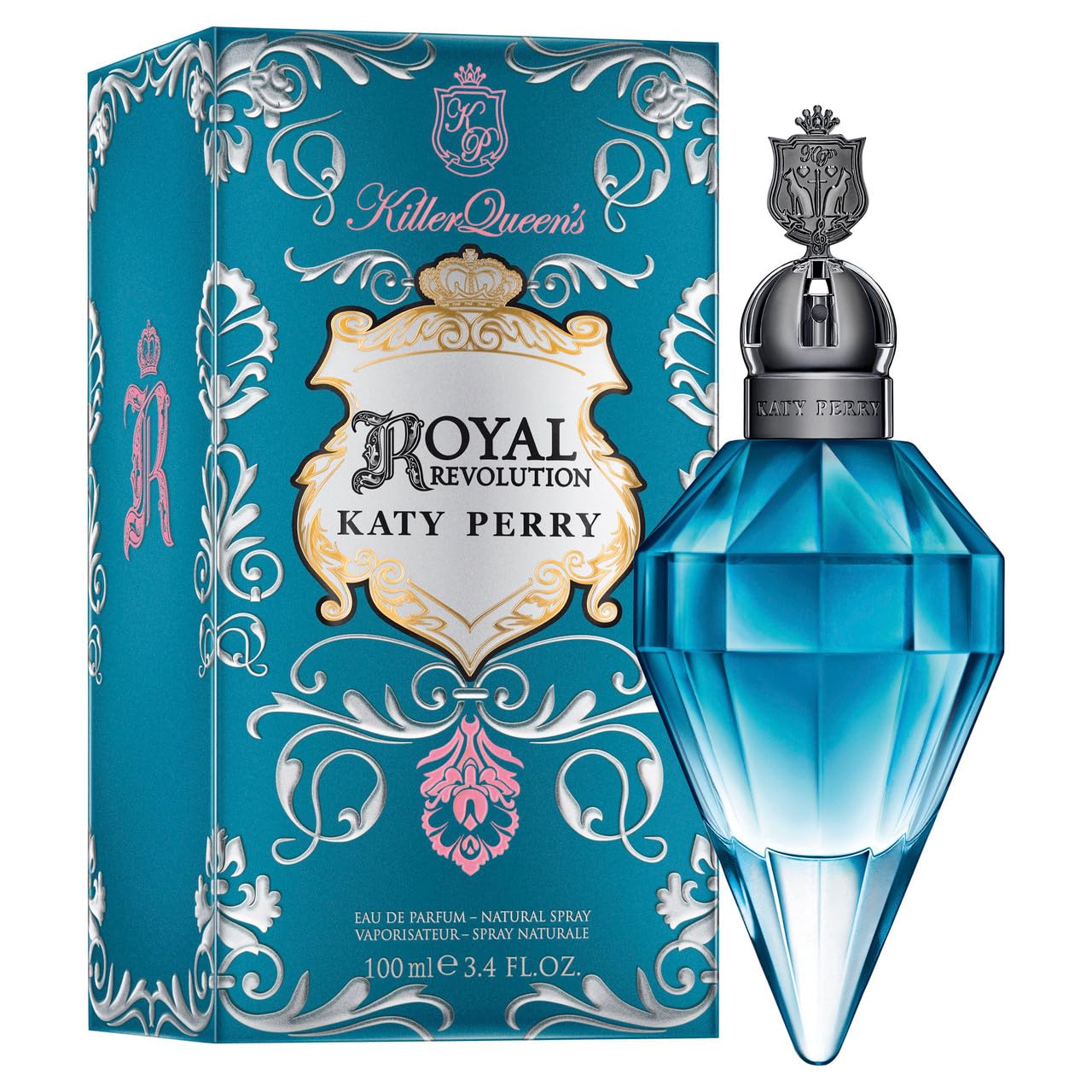 Katy Perry Royal Revolution packaging detailed shows sleek box and labeling for gifting