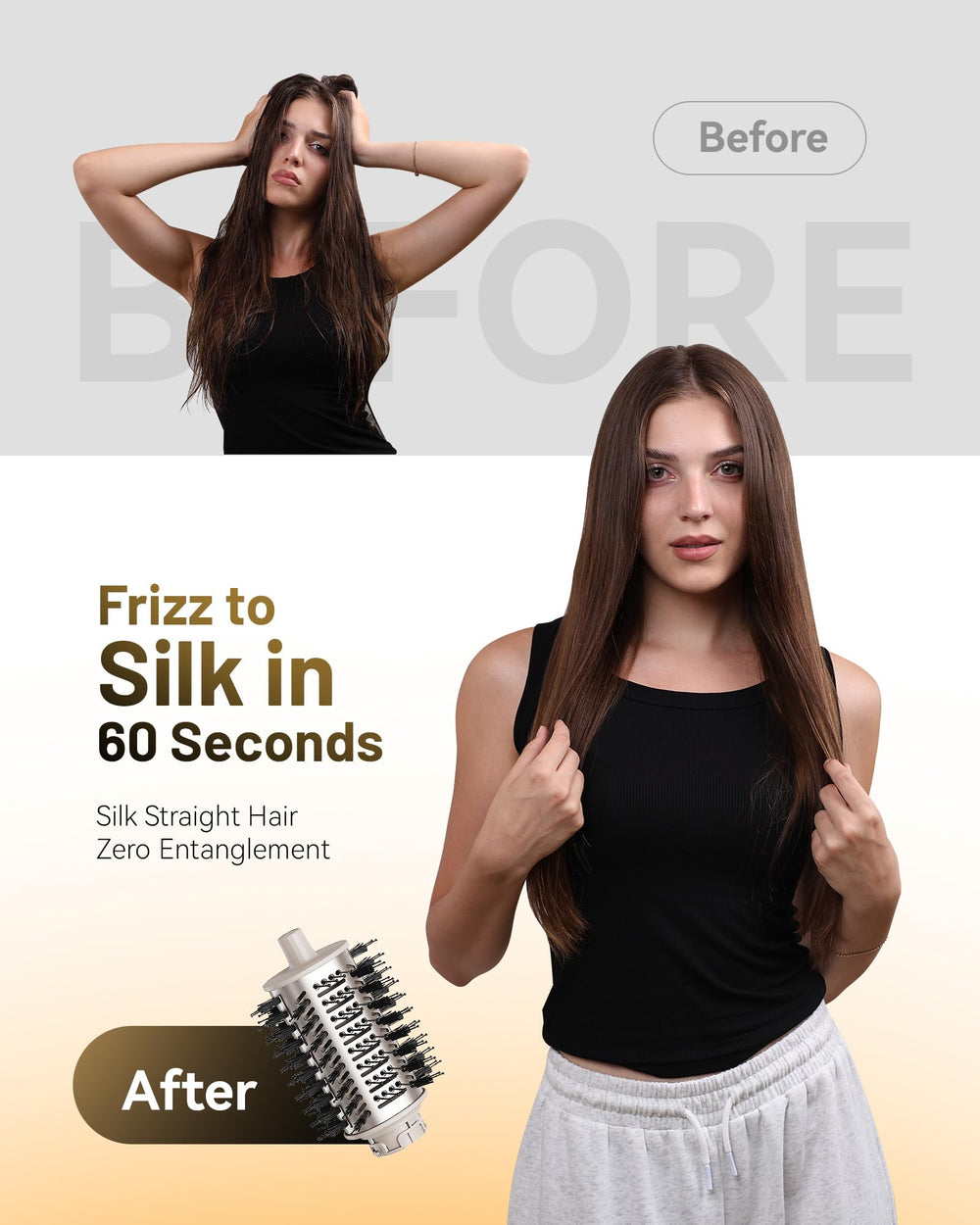 KAUGIC COANDA technology enables smooth, natural curls with gentler heat