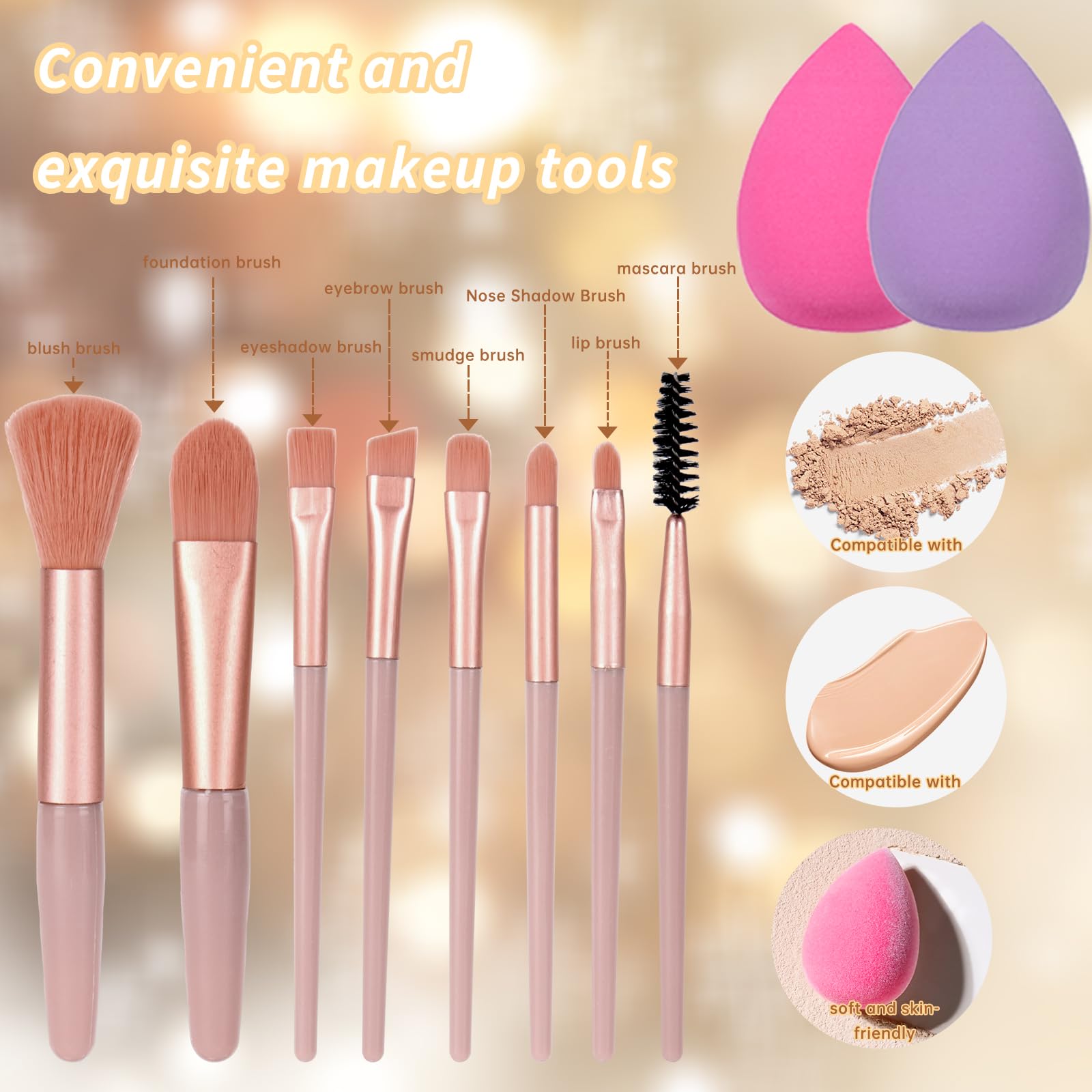 Kavcent makeup-brushes toolkit for seamless blending and professional-looking finishes.