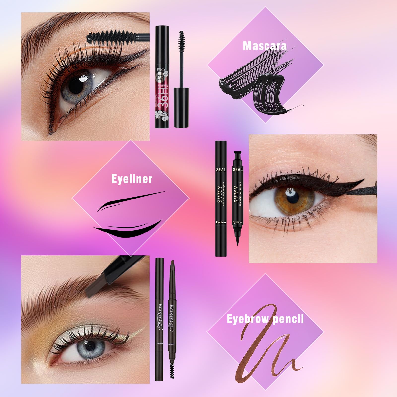 KAVCENT makeup kit brush set for precise application and blending.
