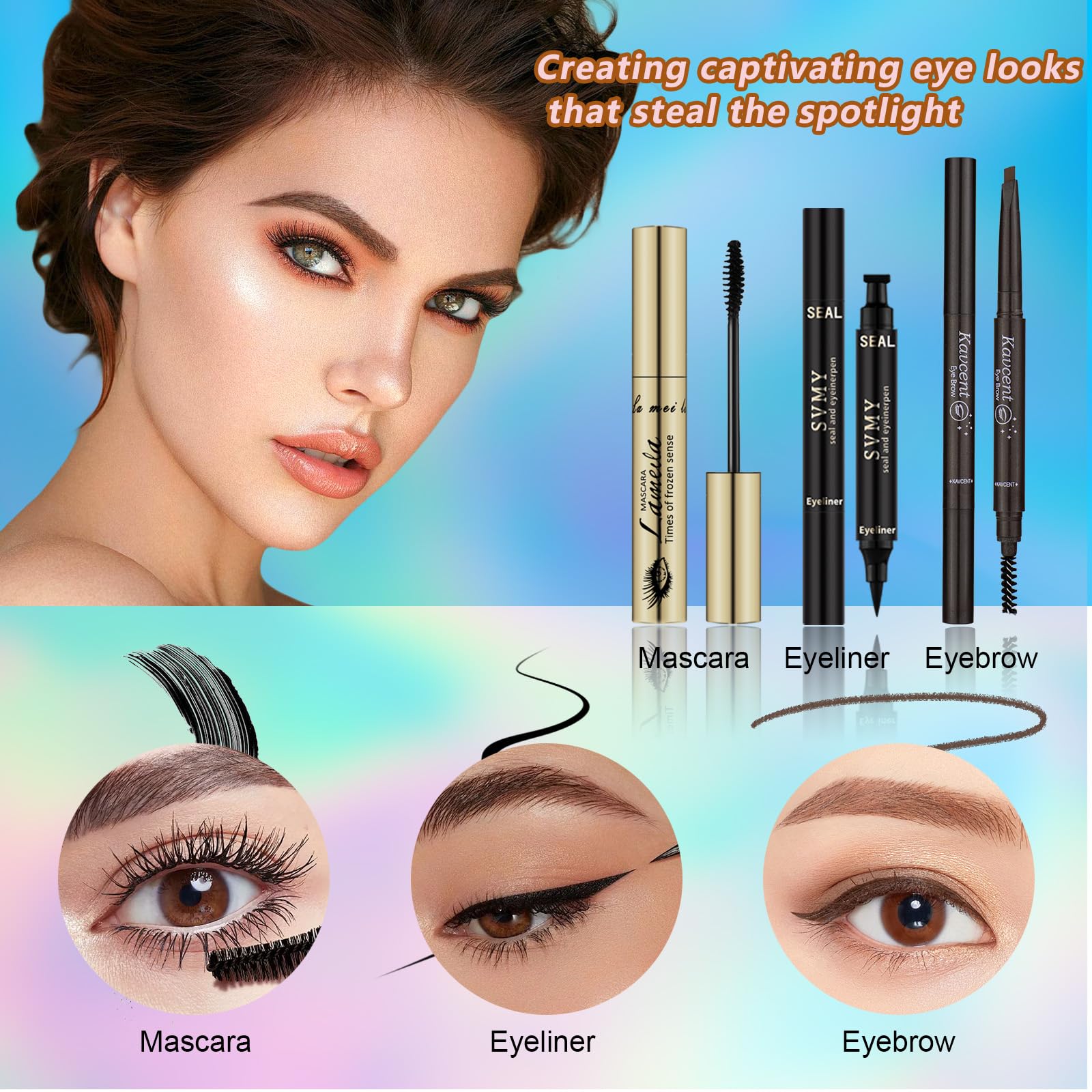 KAVCENT makeup kit cosmetic brush set for precise application