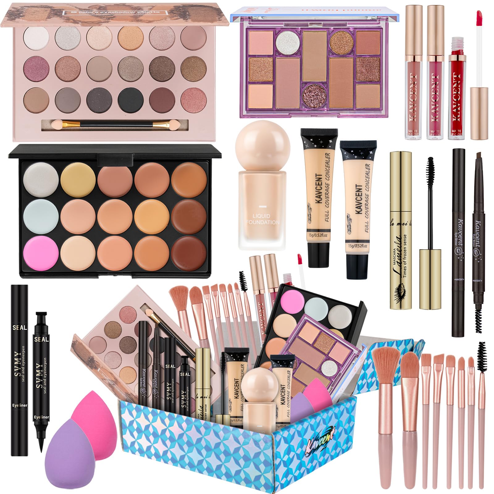 KAVCENT makeup kit eyeshadow palette for day-to-night looks