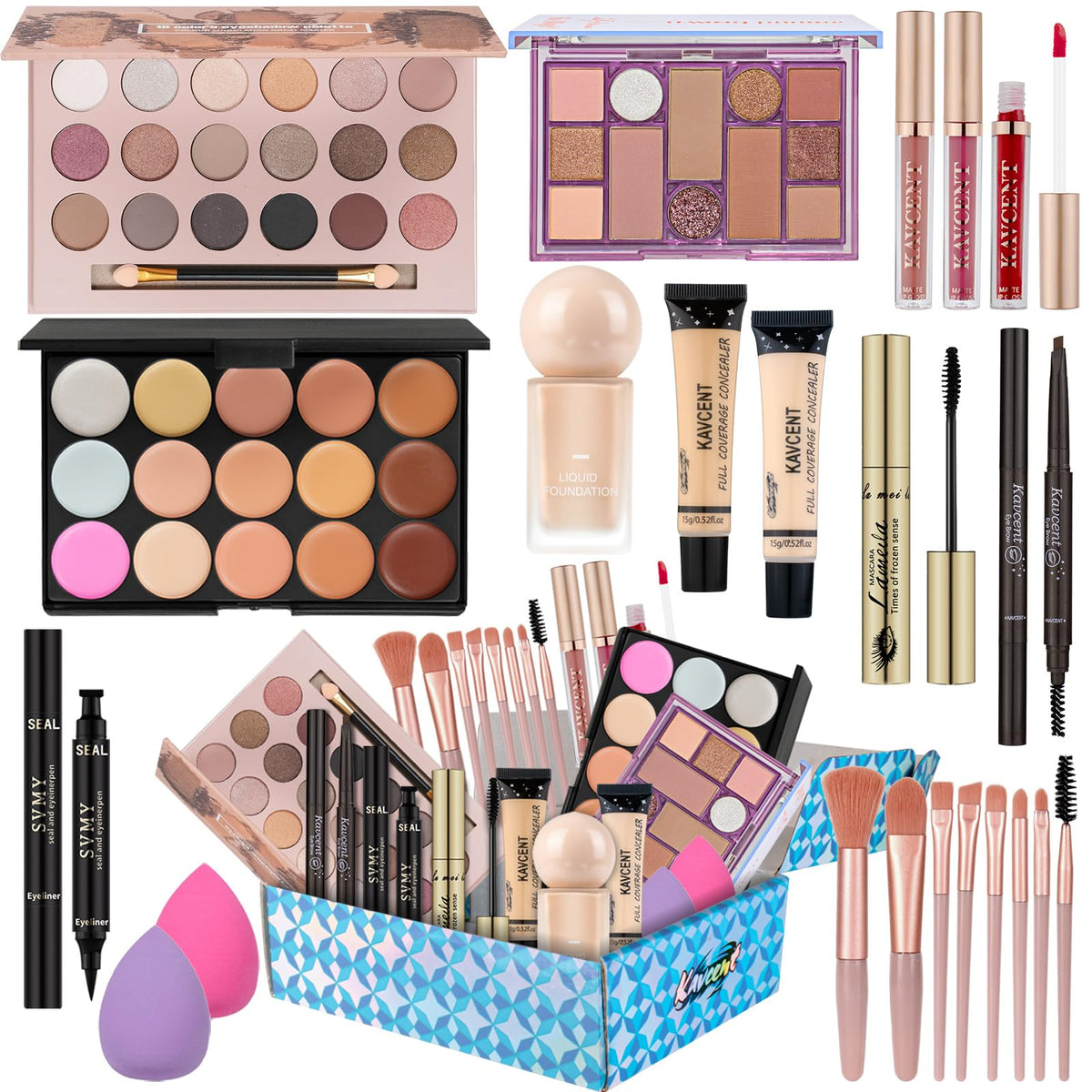 KAVCENT makeup kit eyeshadow palette for day-to-night looks