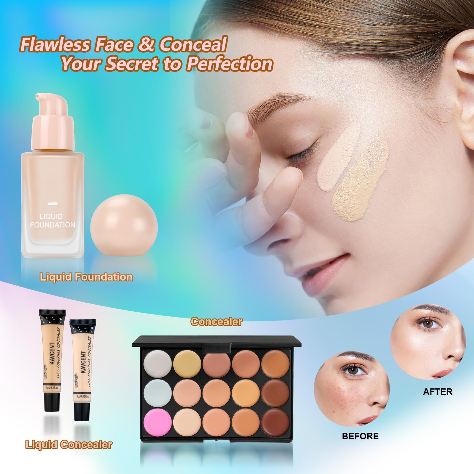 KAVCENT makeup kit lip gloss for a glossy finish and shine