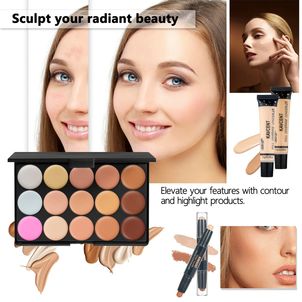 KAVCENT makeup kit makeup bag for organized on-the-go routines