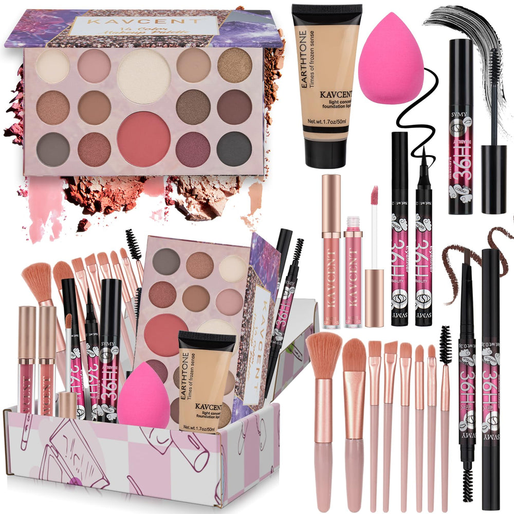 KAVCENT Makeup Kit teen girls palette open versatile shades for day-to-night looks