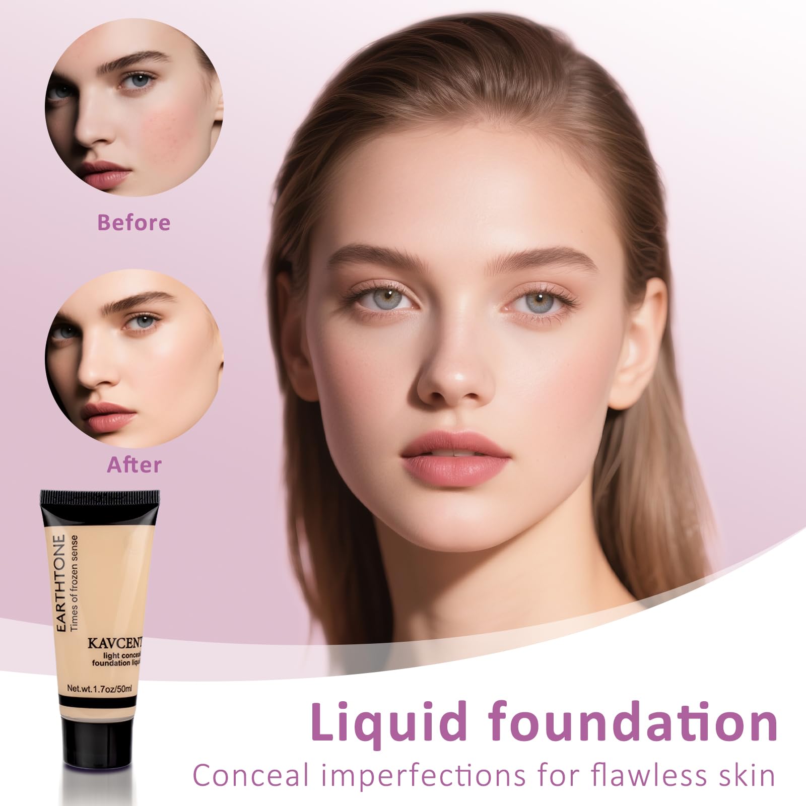 KAVCENT makeup kit for teens brushes set supports easy blending and application.