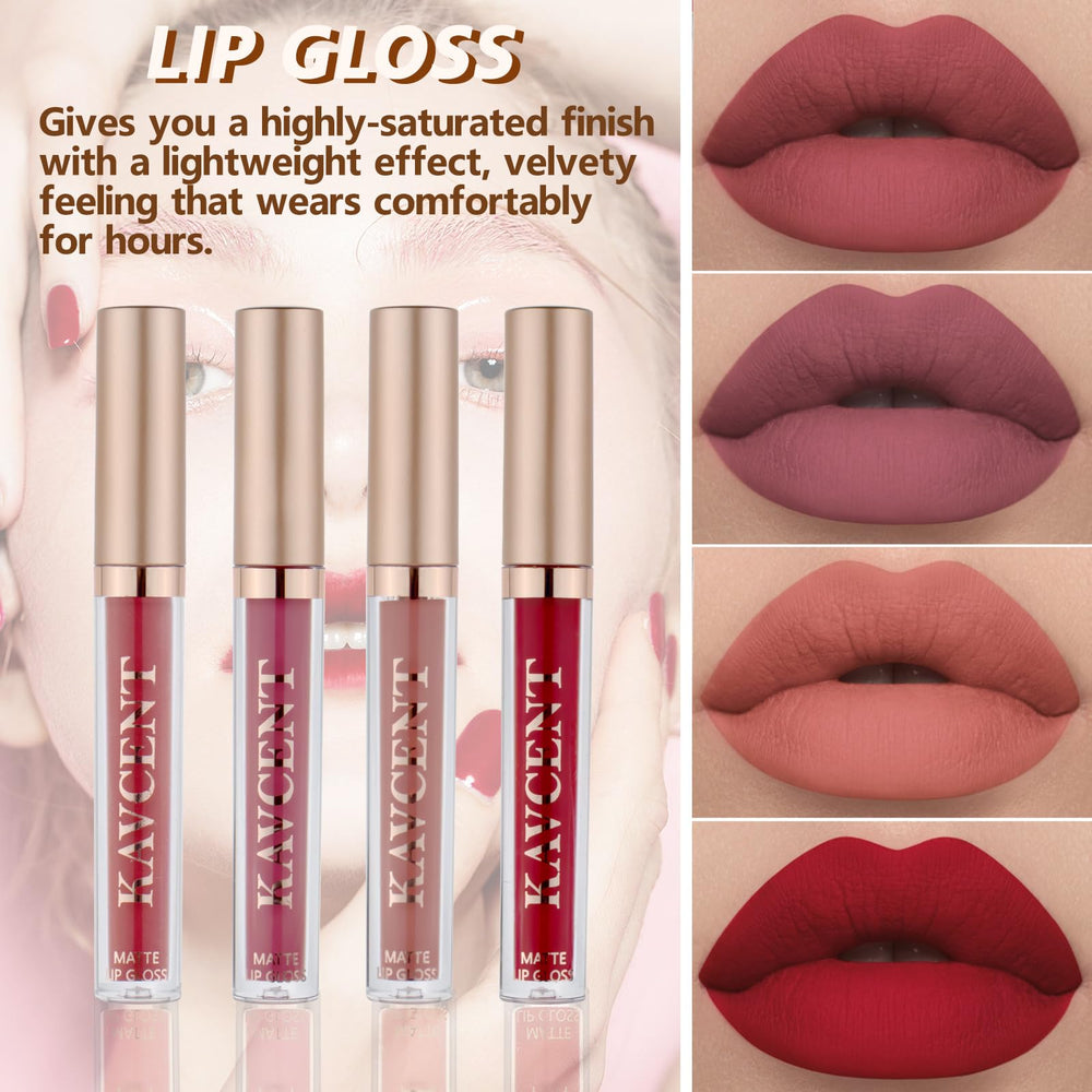 KAVCENT lip gloss adds a glossy finish and helps lips stay hydrated.