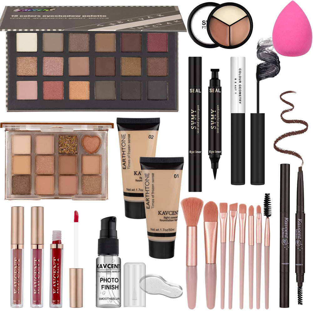 KAVCENT 18-color eyeshadow palette in teen makeup kit enables versatile everyday looks