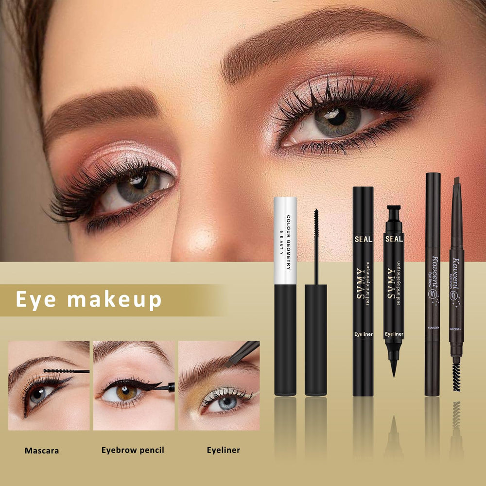 KAVCENT brow pencil and eyeliner offer precise shaping for defined eyes