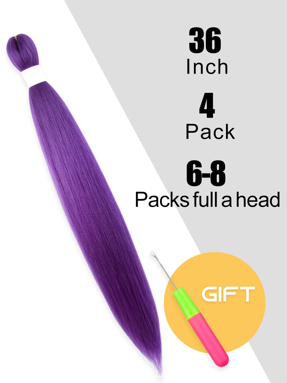 KAVSORAPI pre-stretched braiding hair 36inch ready-to-use strands for quick installs
