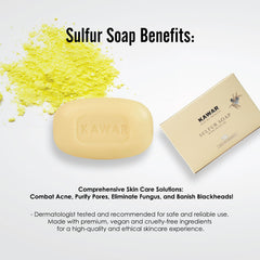 Kawar Dead Sea Sulfur Soap lather closeup highlighting fragrance-free vegan formula