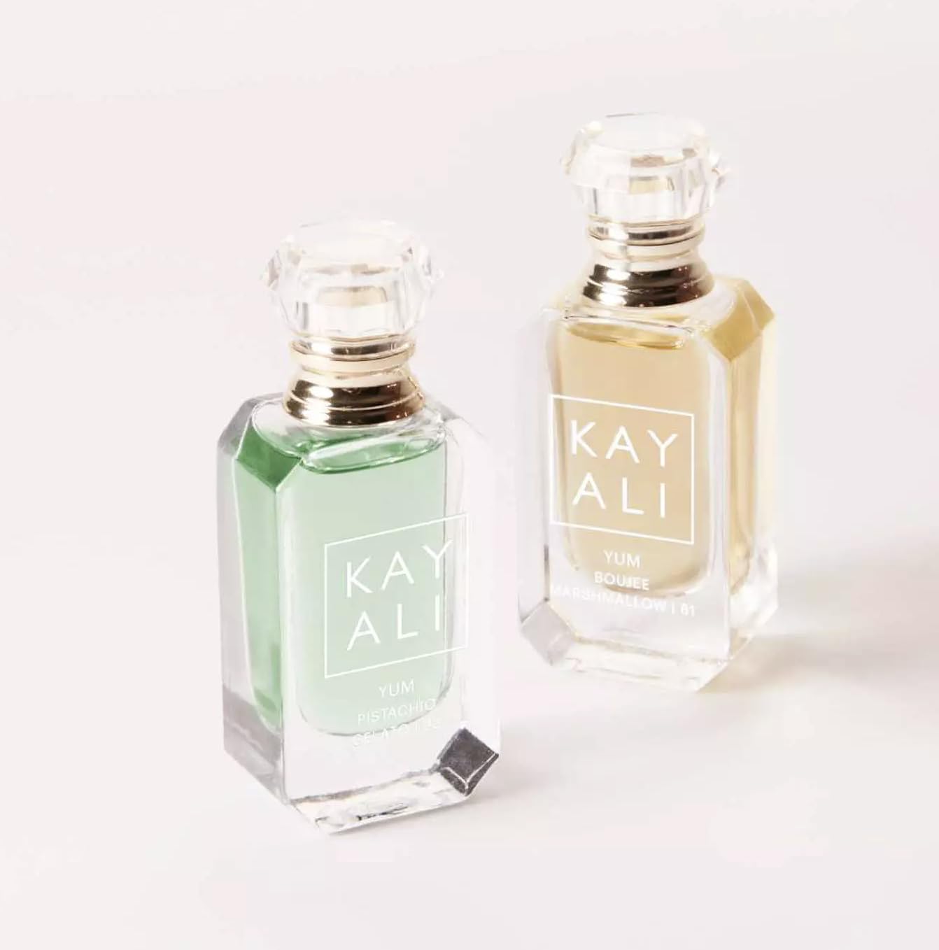 Kayali Mini Yum Duo gift display, luxe presentation for fragrance lovers.
