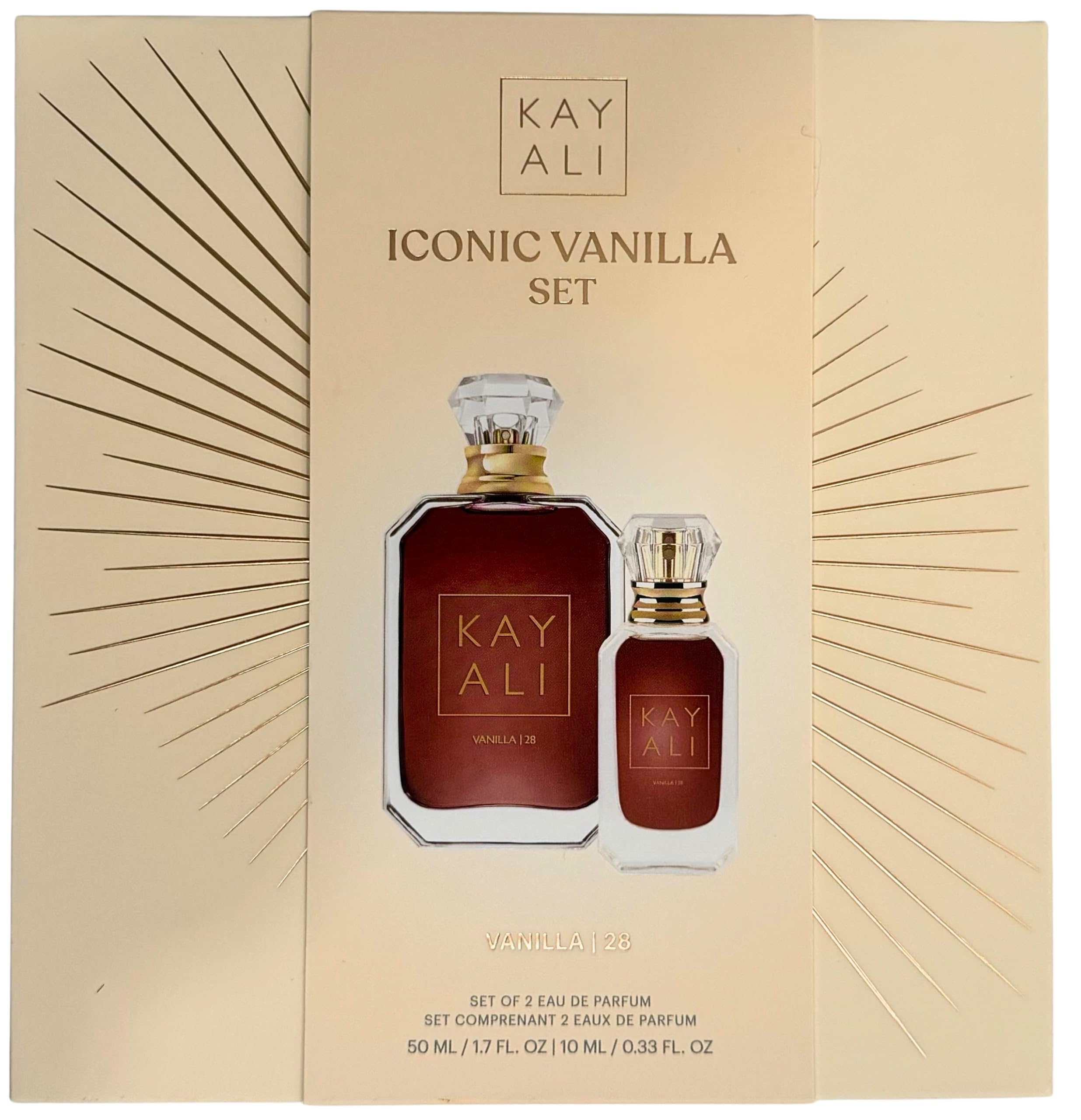 KAYALI Vanilla 28 50ml bottle highlight warm vanilla and amber woods for daywear
