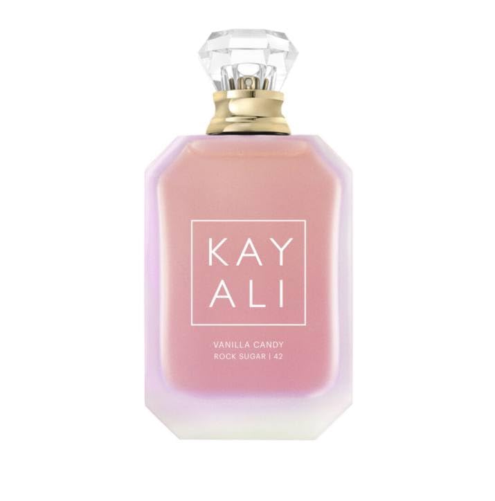 Kayali Vanilla Candy Rock Sugar 42 bottle in ombre glow for chic daily wear