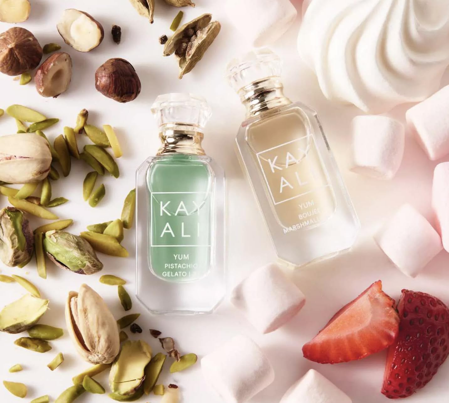Kayali Yum Boujee Marshmallow 5ml bottle, compact option for comforting, sweet notes on the go.