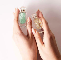 Kayali Yum Pistachio Gelato 5ml bottle, travel-friendly duo for daily indulgent moments.