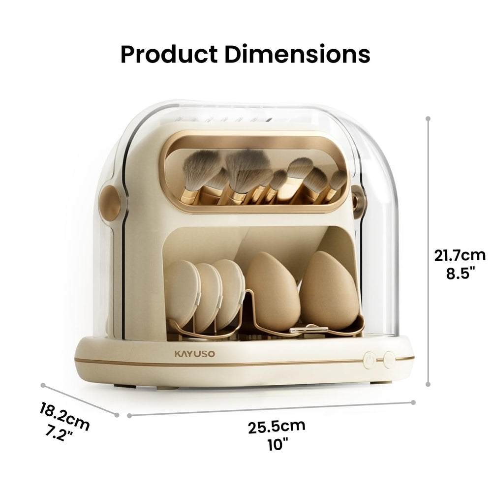 KAYUSO compact design fits vanity, dresser, or shelf easily.