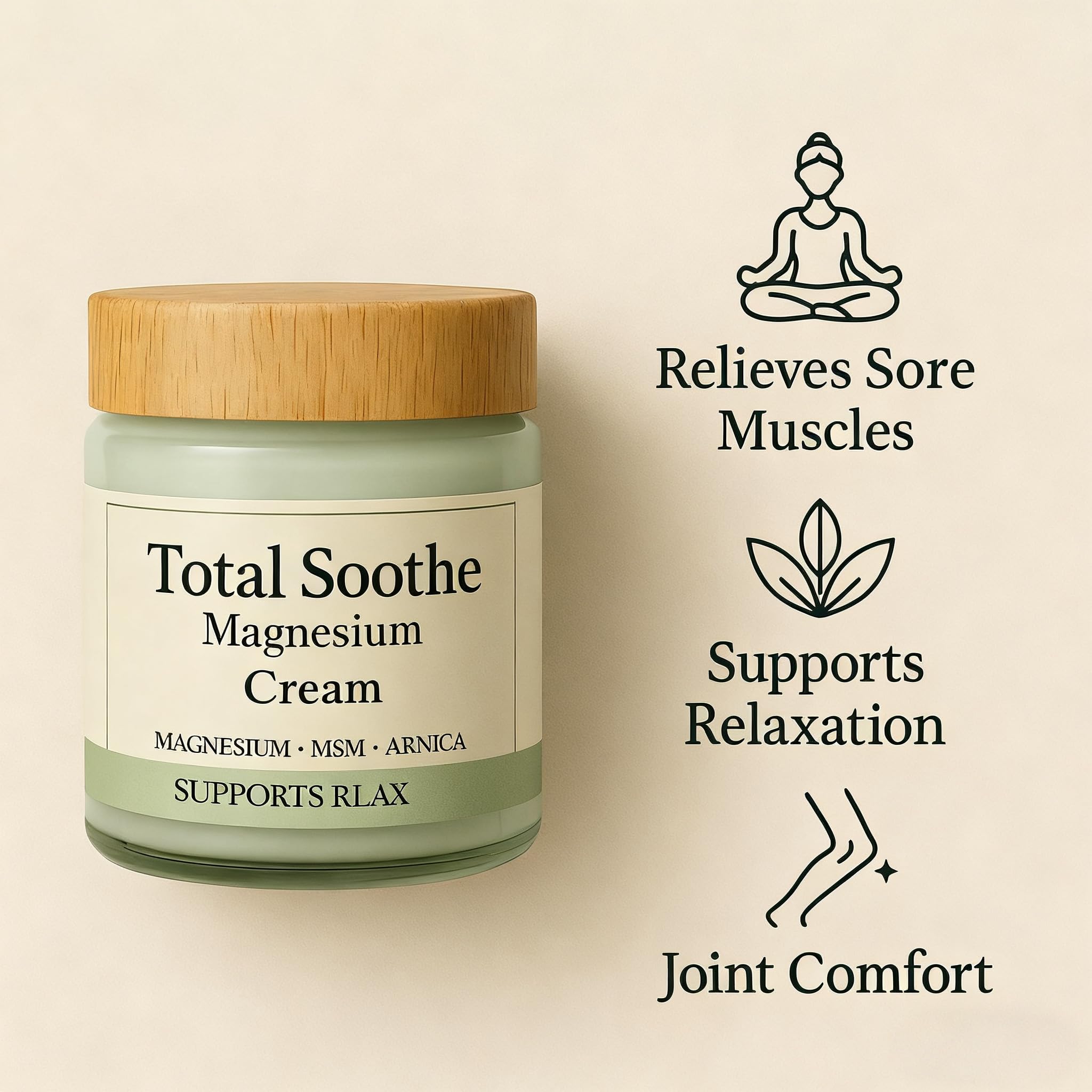 KBSBUBB TotalRelief cream with Arnica and MSM for gentle workout support