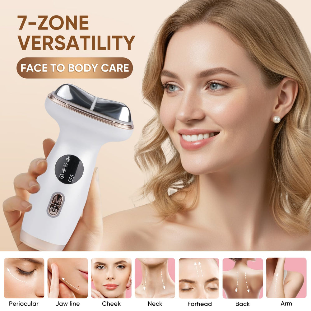 Kdune heated gua sha mode on face prepares skin for moisturizers