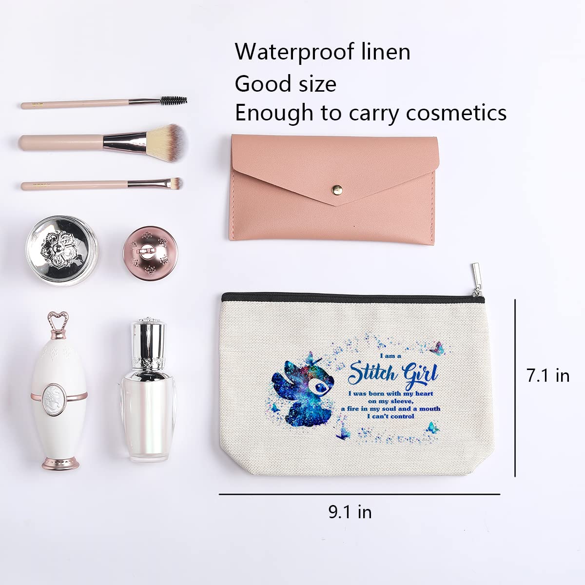 kdxpbpz cosmetic bag zipper detail enables smooth closure for secure storage.