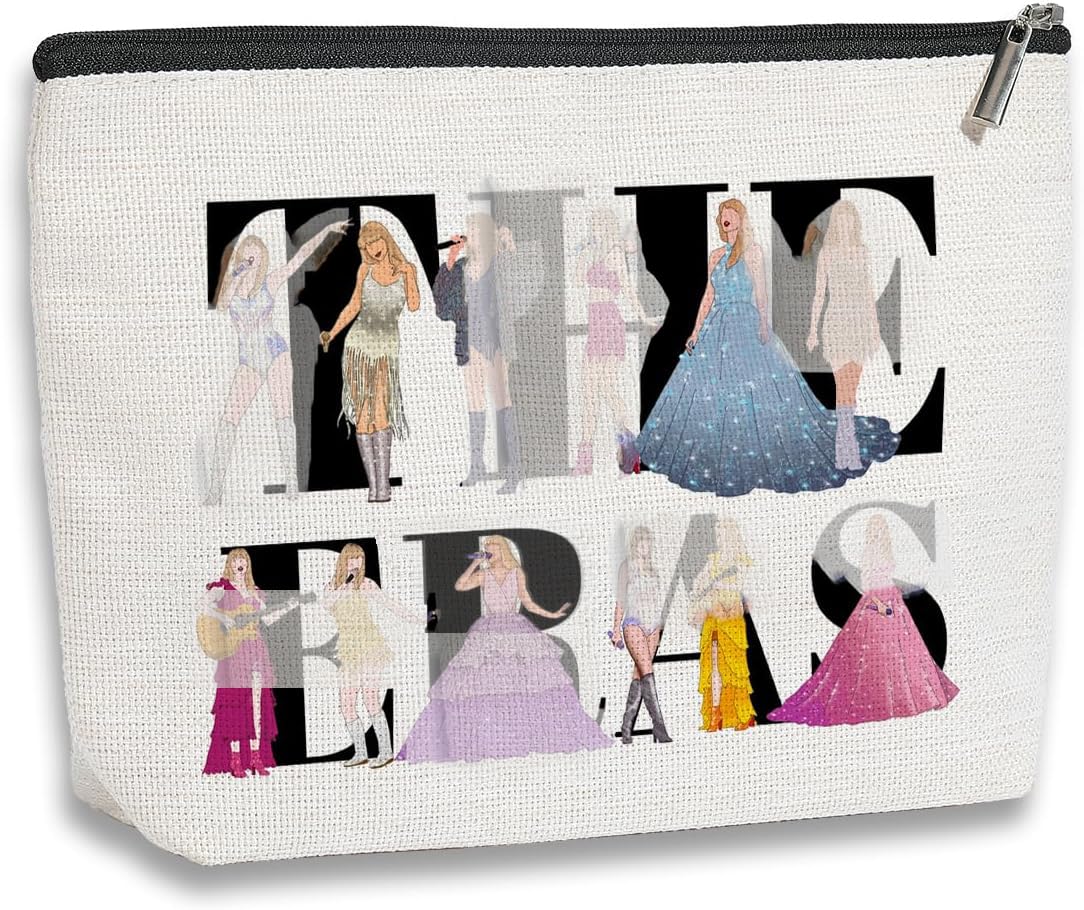 kdxpbpz Singer Makeup Bag front view shows stylish storage for daily cosmetics.