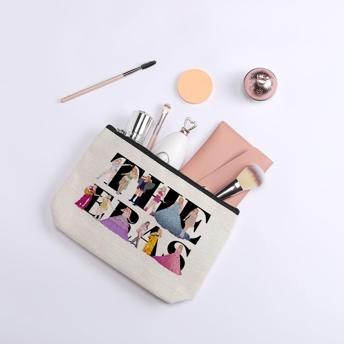 kdxpbpz Singer Makeup Bag size-dimensions demonstrate compact portability for on-the-go use.