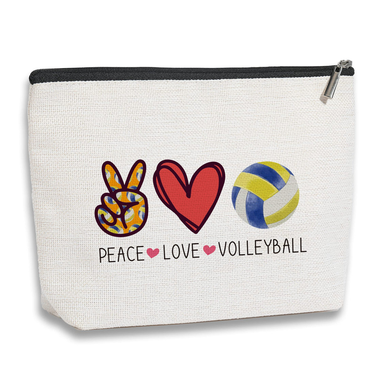 kdxpbpz volleyball gifts makeup bag compact for travel storage and organization.