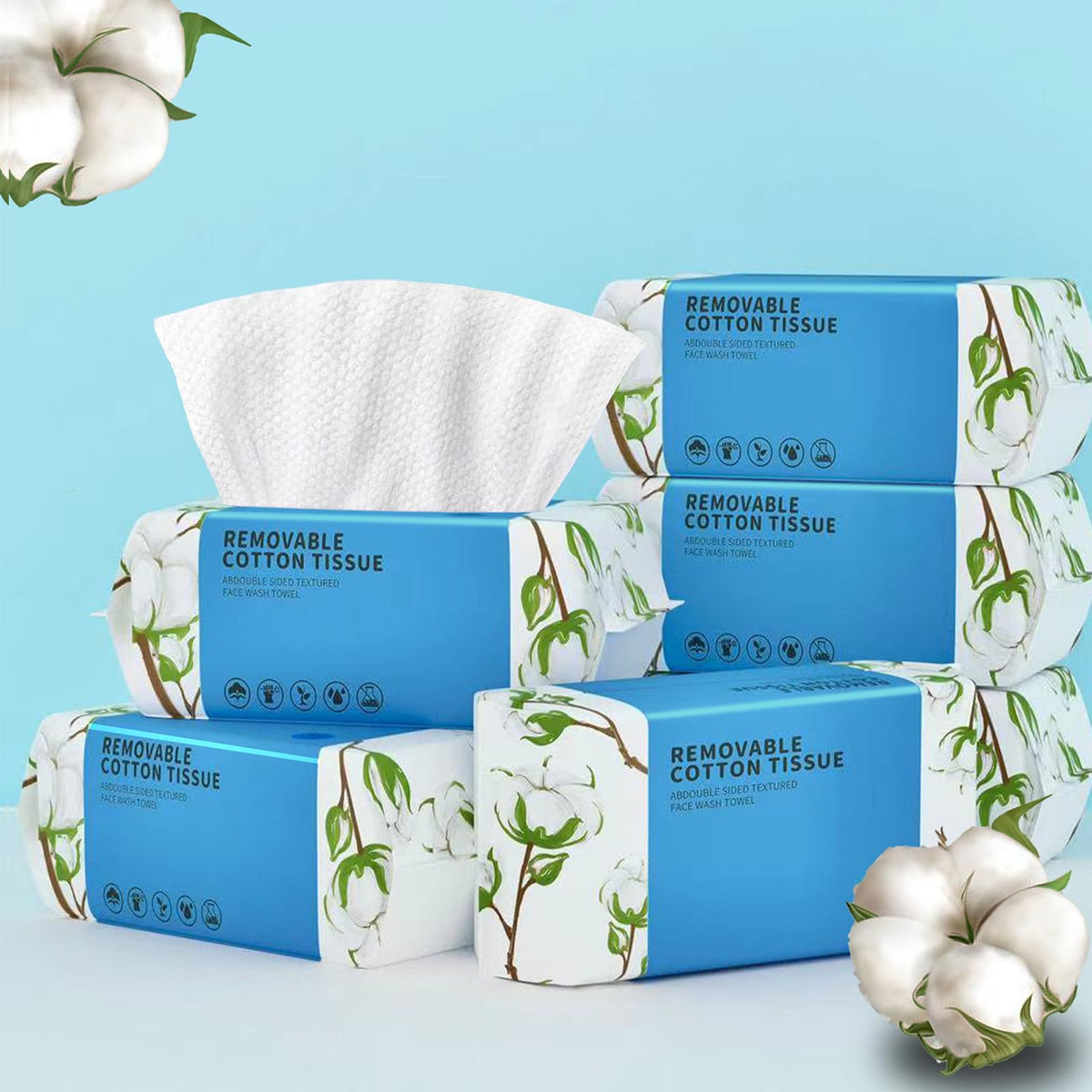 KeeiZoes disposable face towel pack with pop-up design for easy access