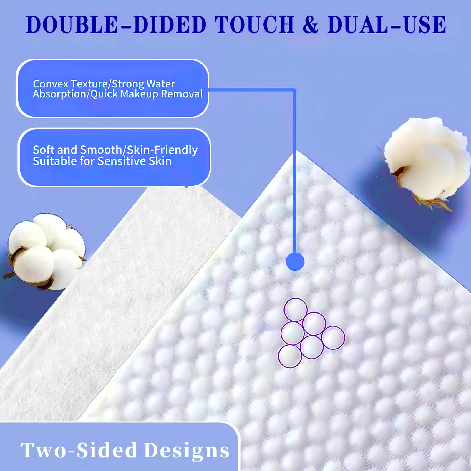 KeeiZoes soft cotton disposable towels showing gentle texture for clean skin