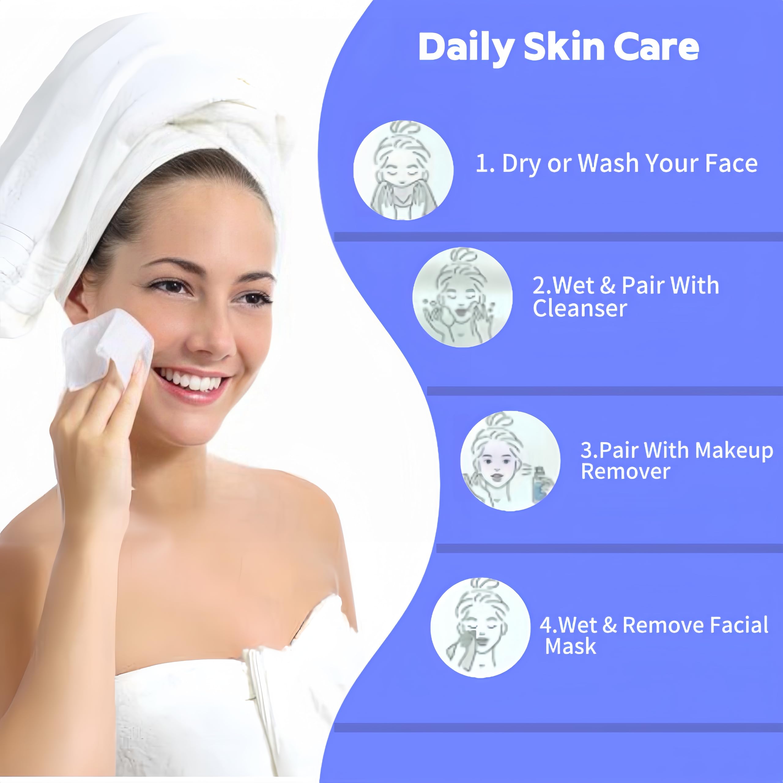 KeeiZoes 100-towel pack is convenient for daily use.