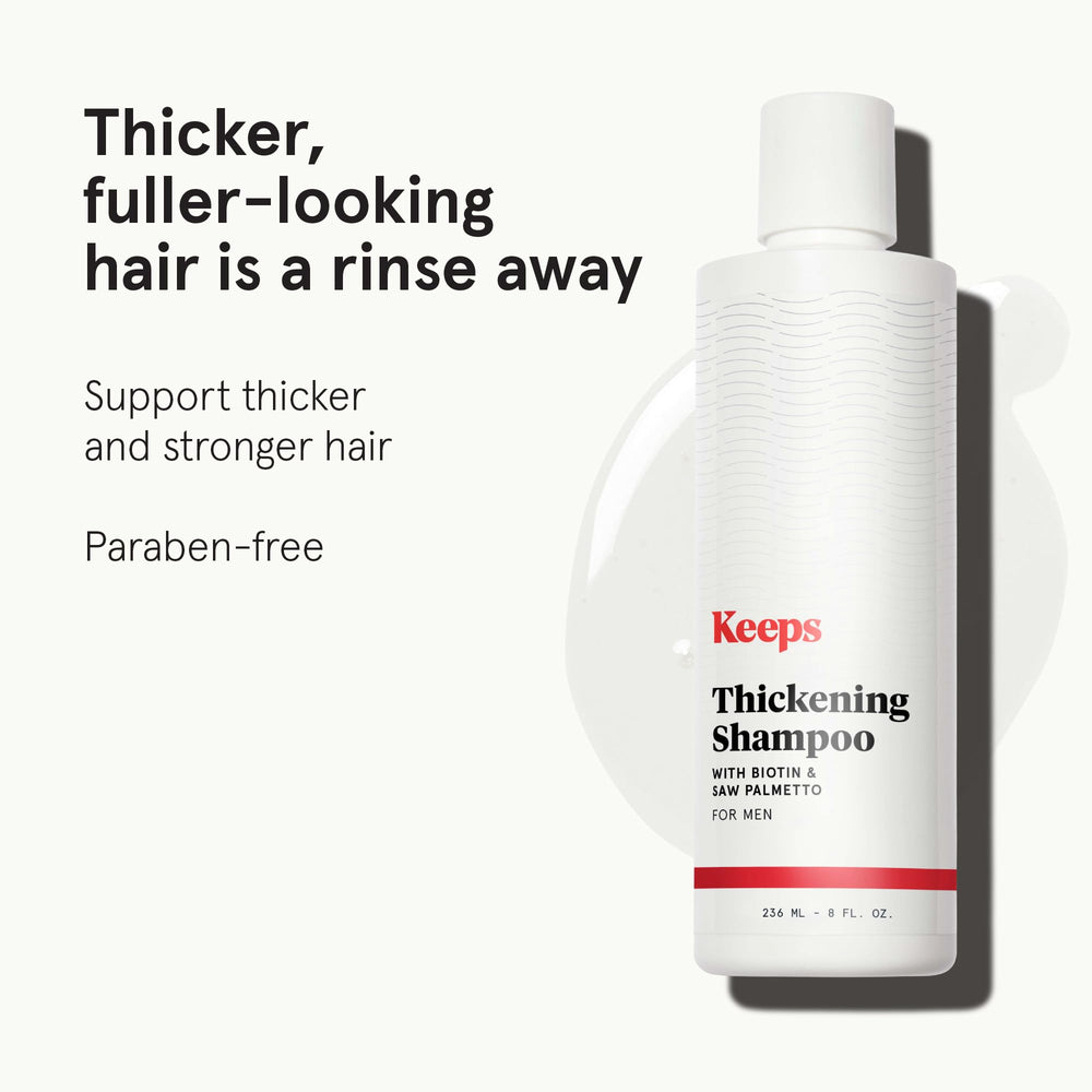 Keeps Thickening Shampoo foamy lather demonstrates scalp cleansing