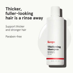 Keeps Thickening Shampoo foamy lather demonstrates scalp cleansing