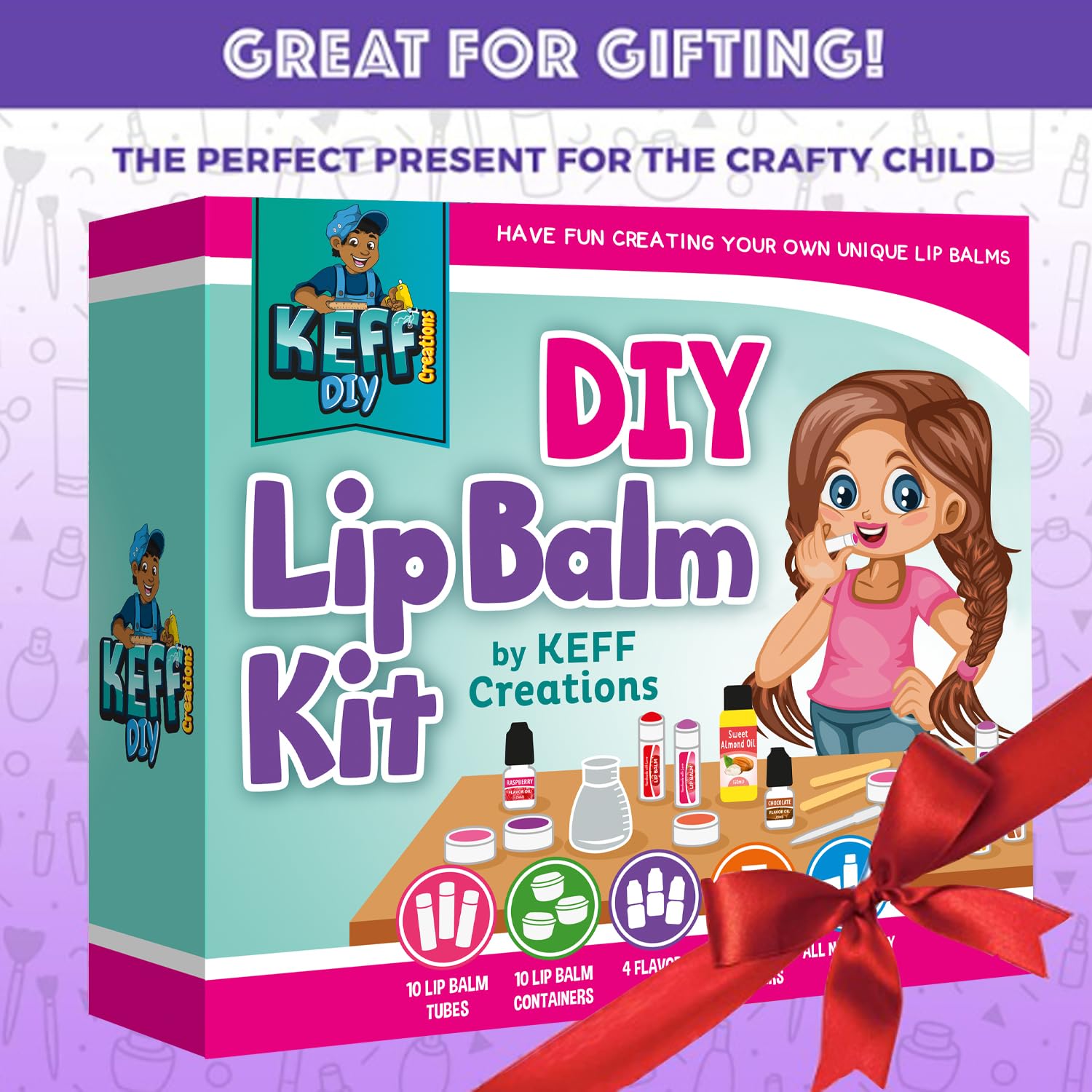 KEFF lip balm kit gift packaging makes a thoughtful DIY present