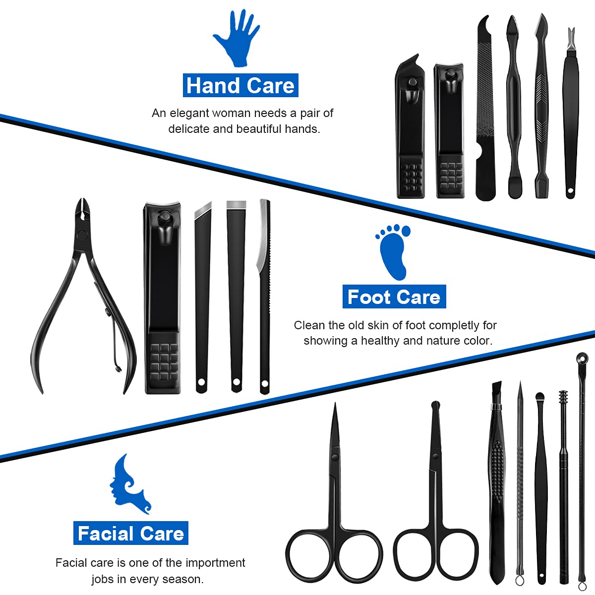 Keiby Citom travel grooming kit case open showing organized manicure setup