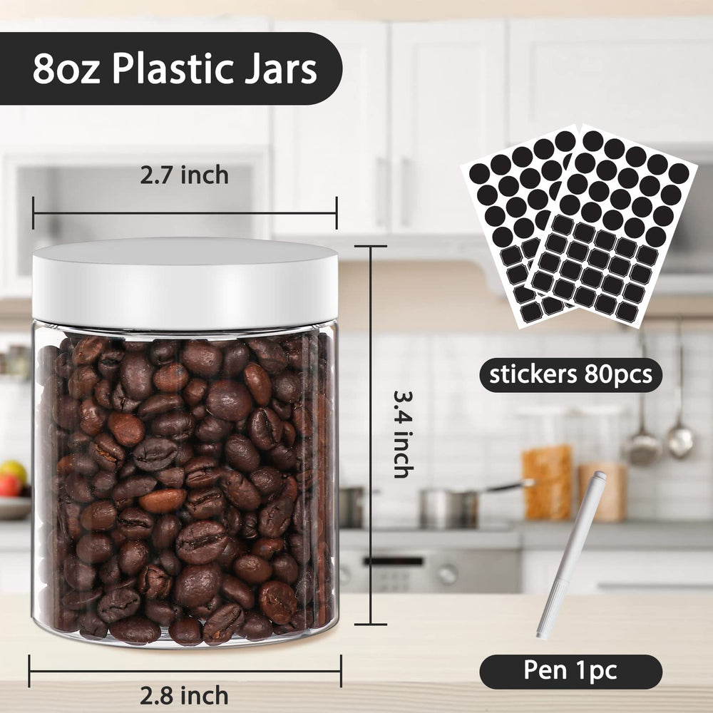 Keketin 8oz jar with labels and chalk marker simplifies labeling