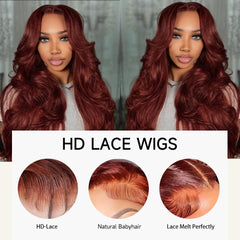 KEKEYY body-wave wig showing 200 density for full everyday wear