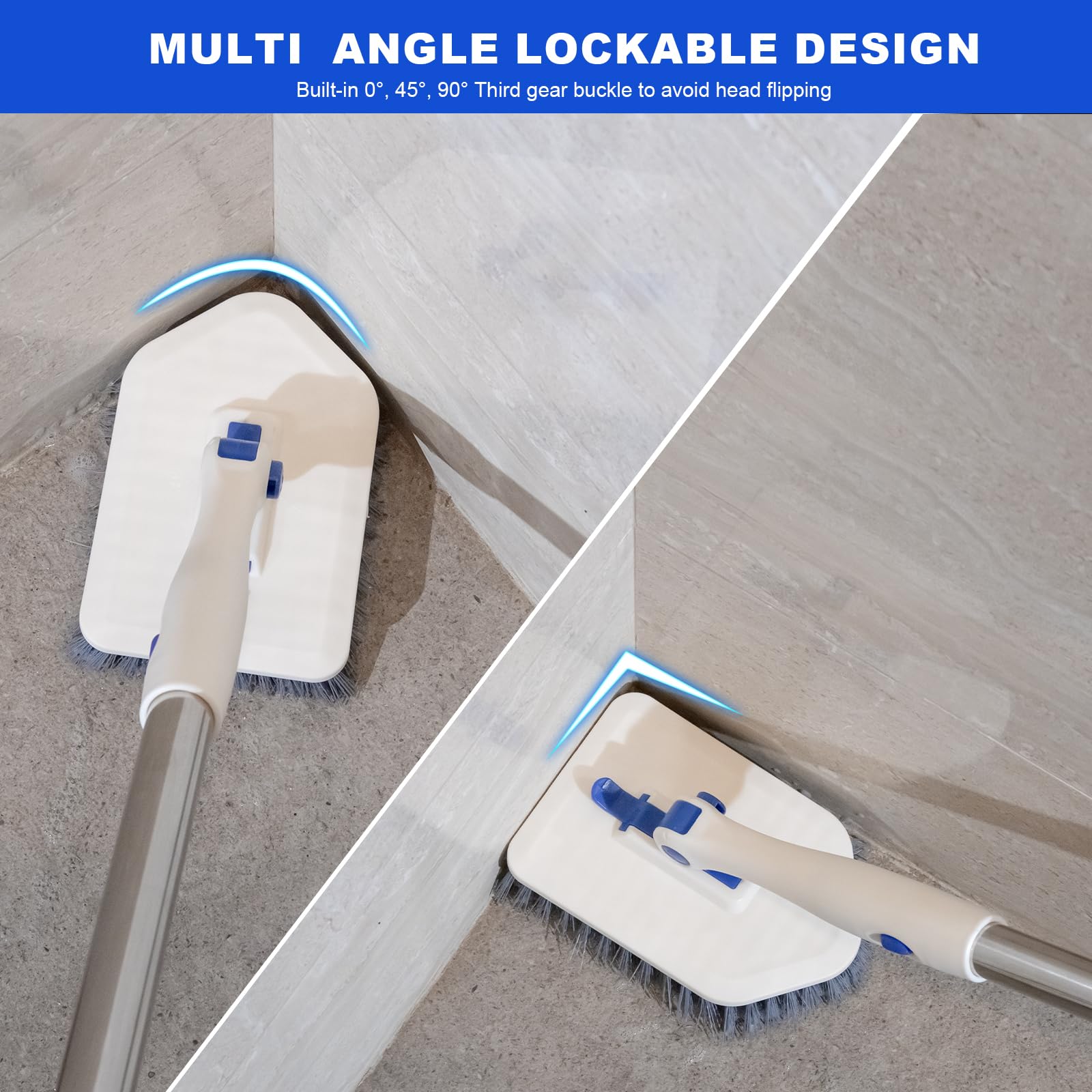 Keleekelin tile tub scrubber non-slip EVA grip for steady scrubbing