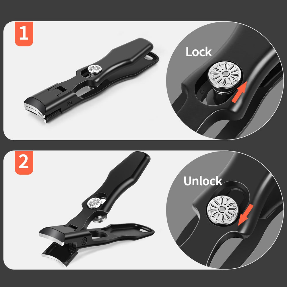 kelongn nail clippers safety lock secures tools during storage