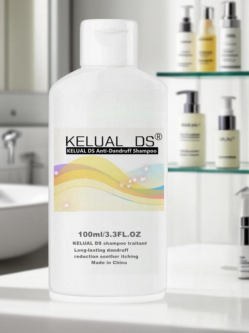 KELUAL DS shampoo application massage motion indicating thorough washing.