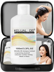 KELUAL DS shampoo lather-foam close-up indicating rich cleansing action.
