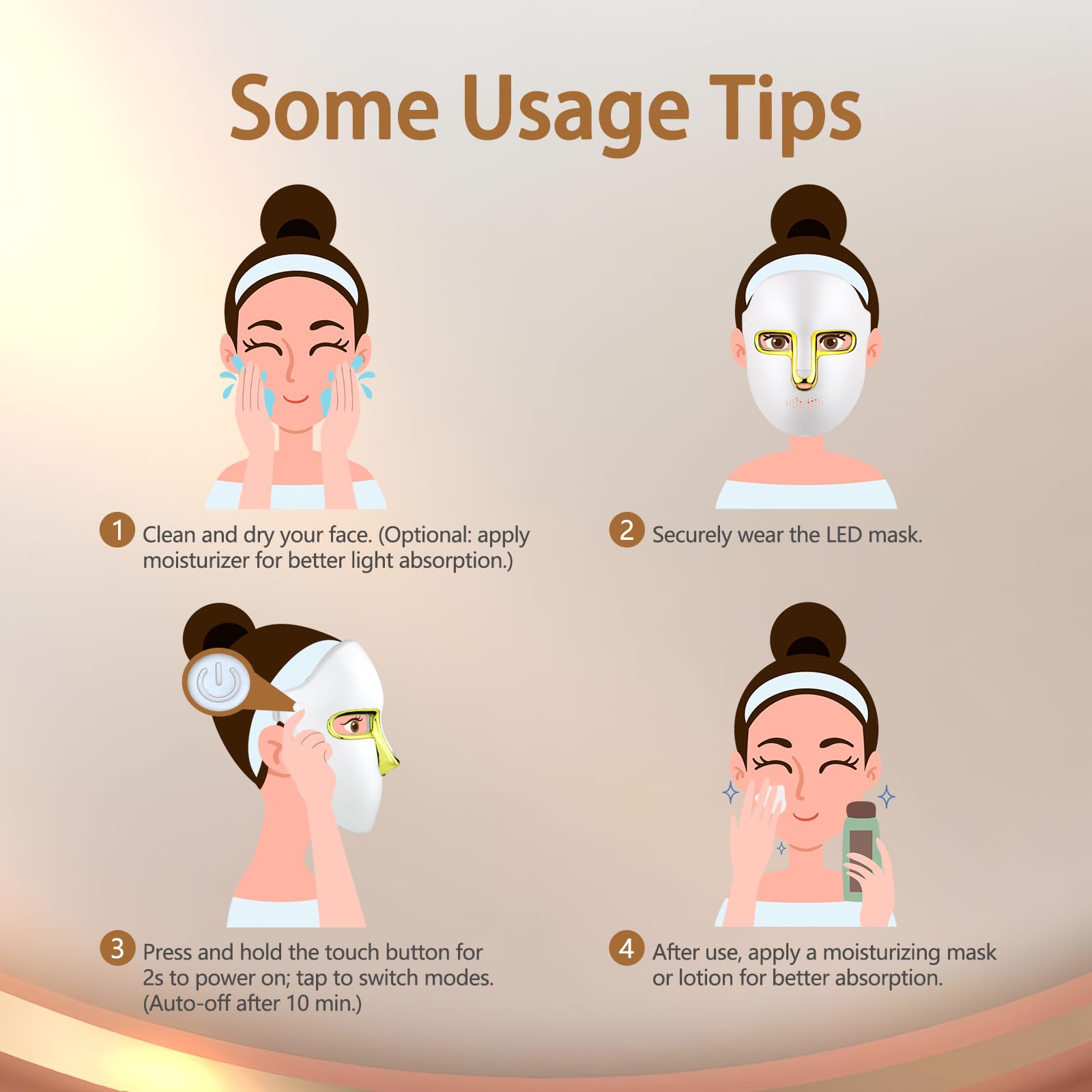 Kelyoo gift-ready packaging for the red light facial mask.