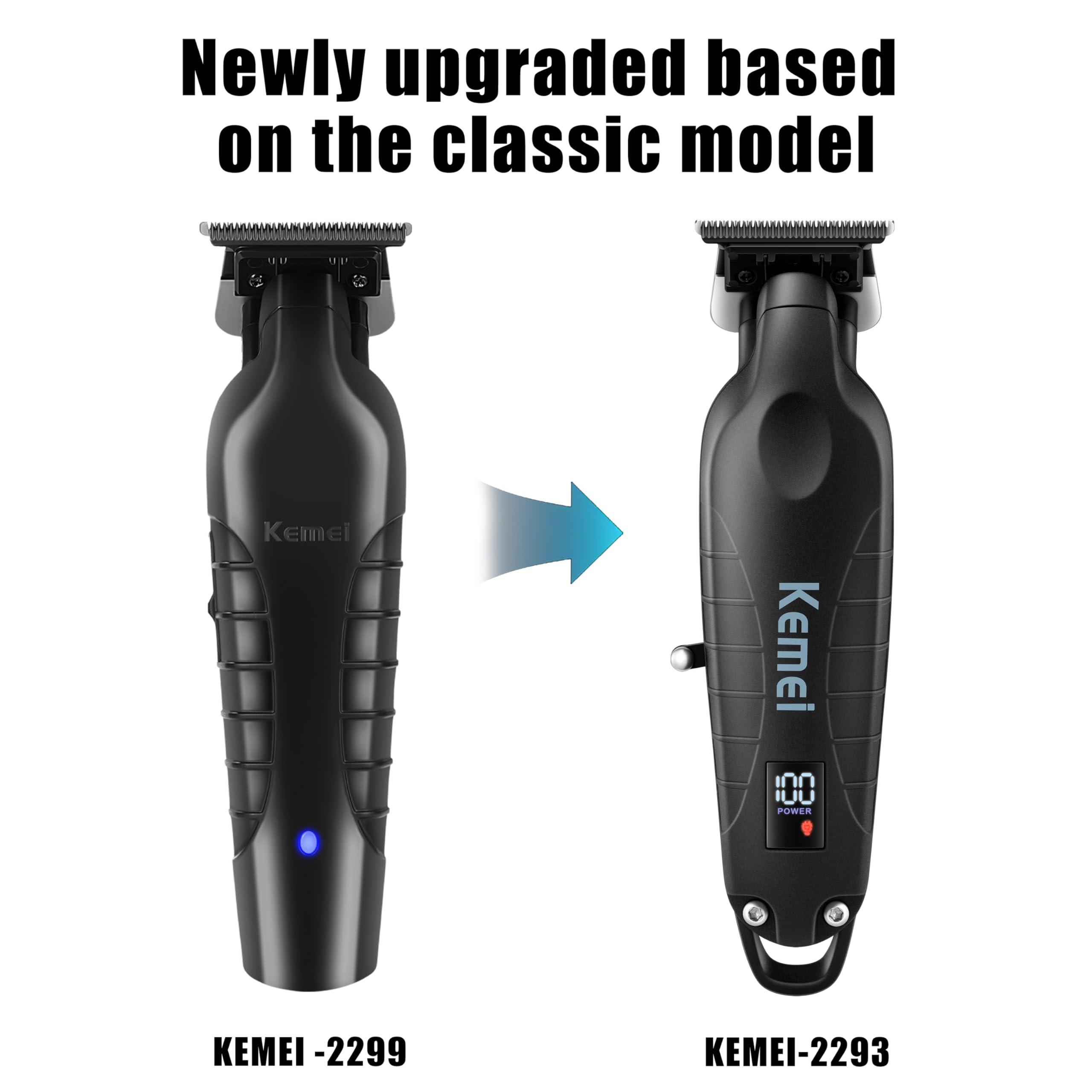 KEMEI 2293 included oil, brush, and USB charging cable for maintenance.