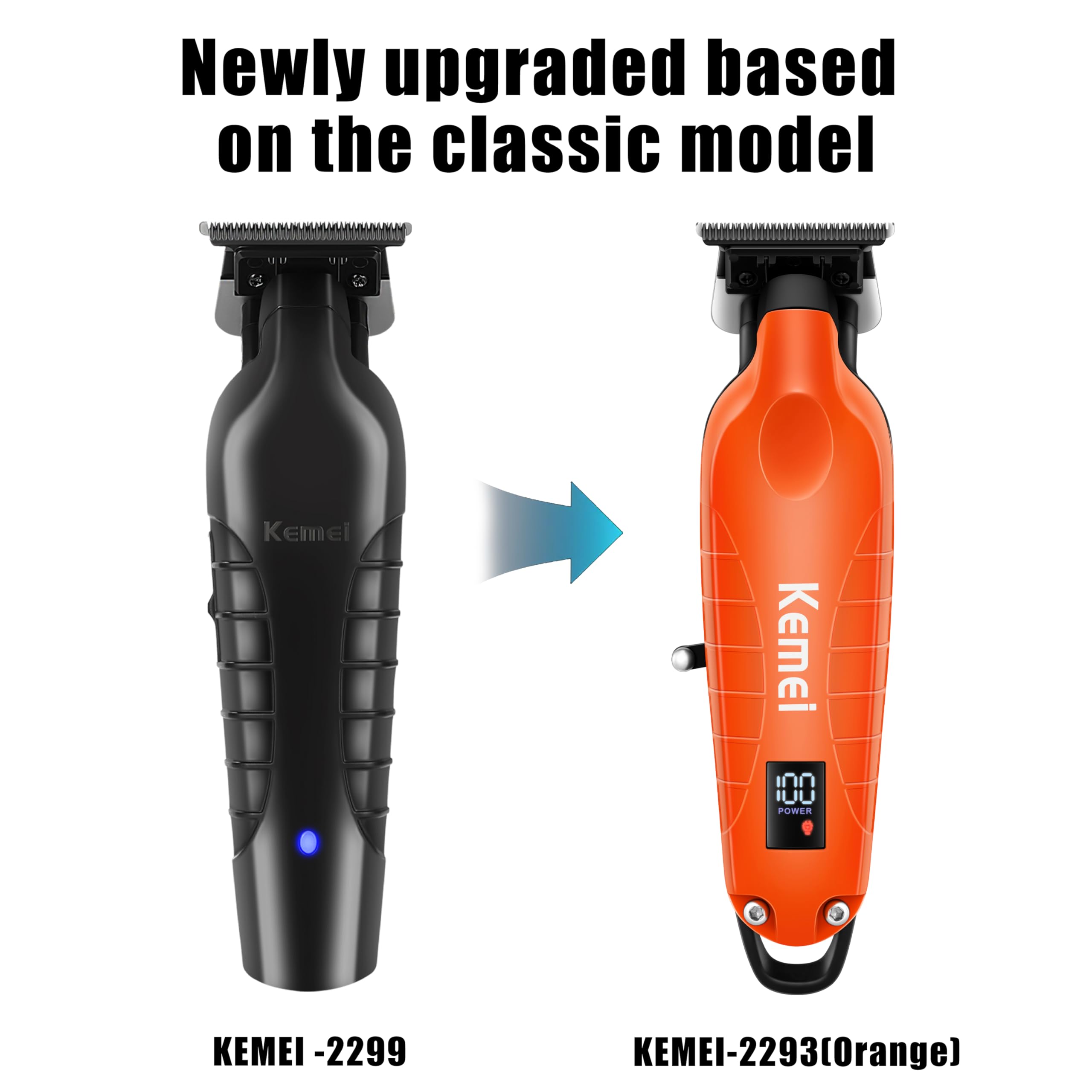 KEMEI 2293 maintenance-oil-brush highlights easy blade care