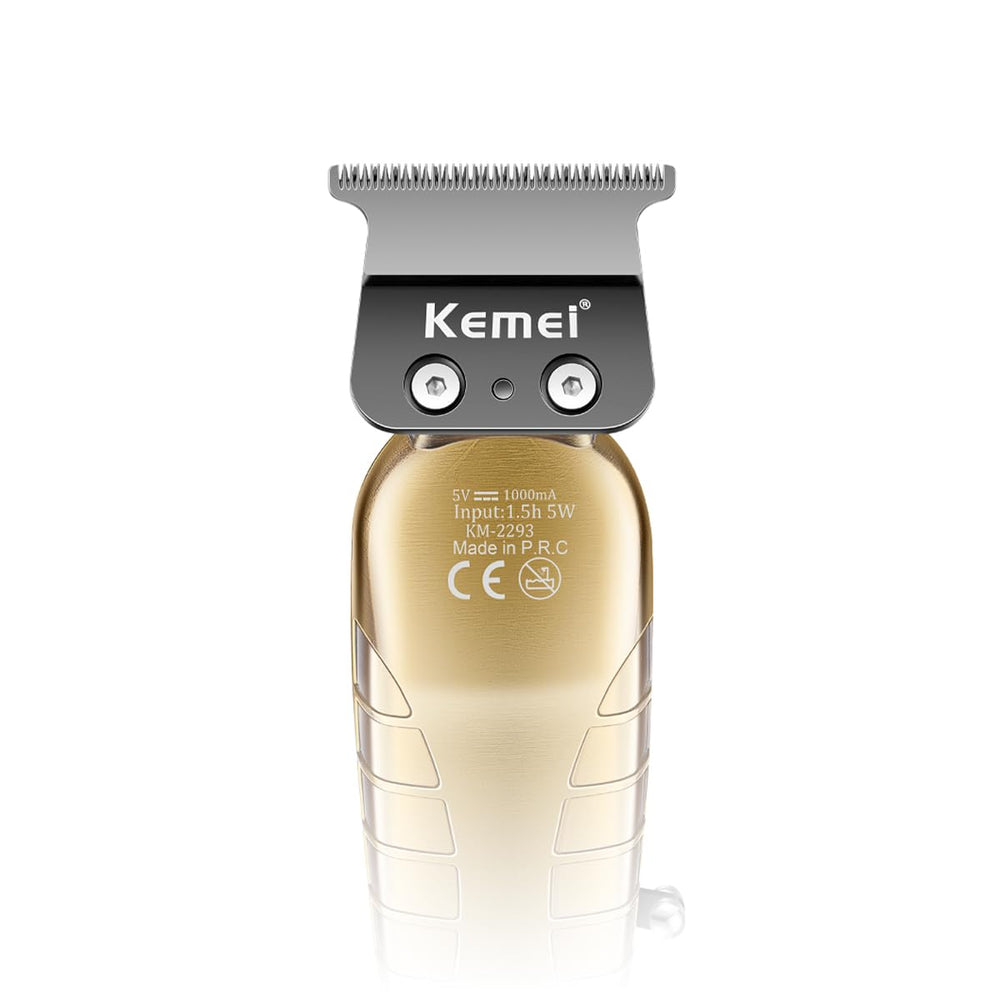KEMEI 2293 side view highlights ergonomic grip for comfortable long grooming.