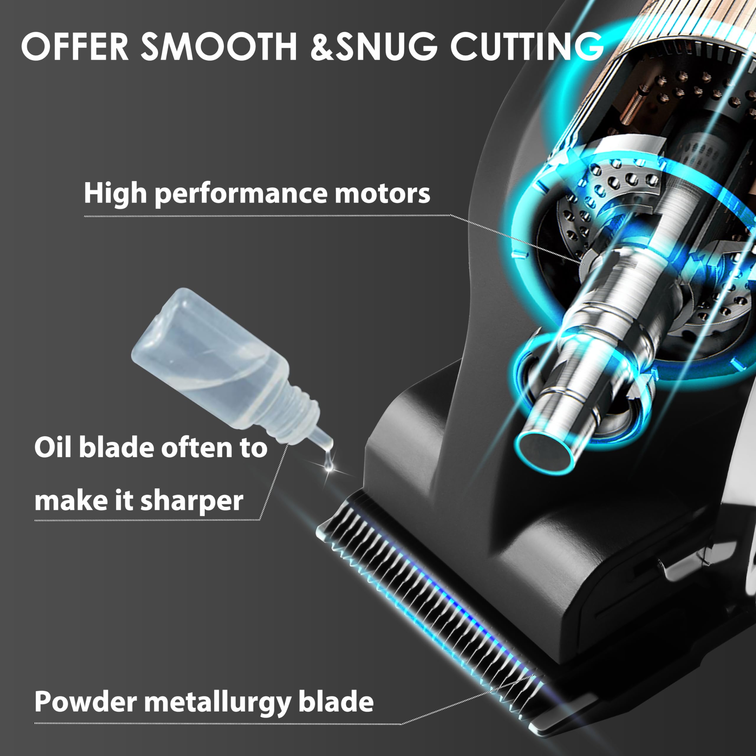 KEMEI 2296 in-use haircut demonstrating precise grooming for clean lines.