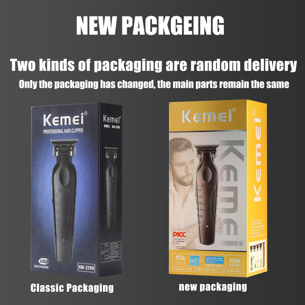 KEMEI 2299 barber kit usage demonstrates versatile tools for quick trims.