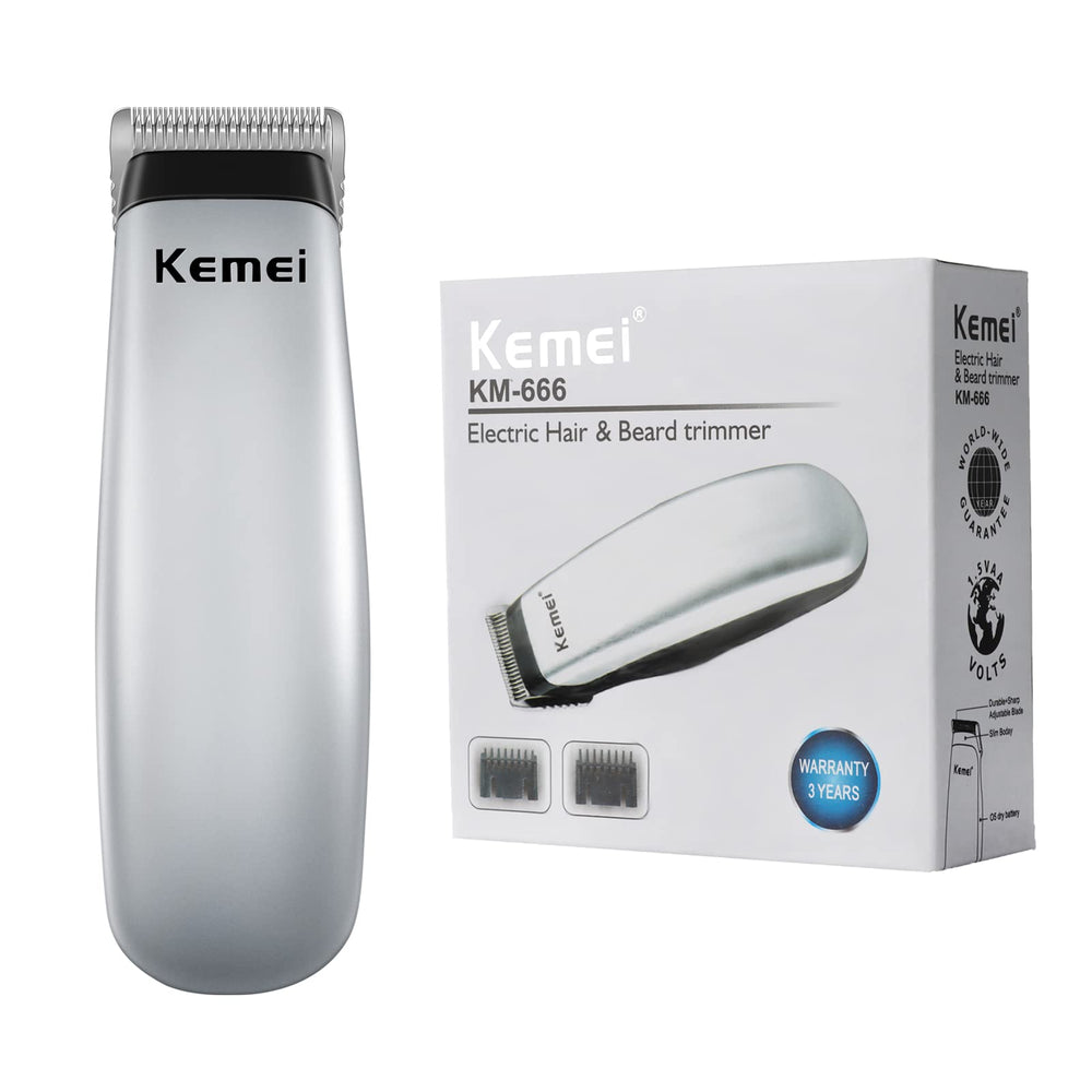 KEMEI Mini Clippers Secure-Fit guards with stainless clips for secure trimming.