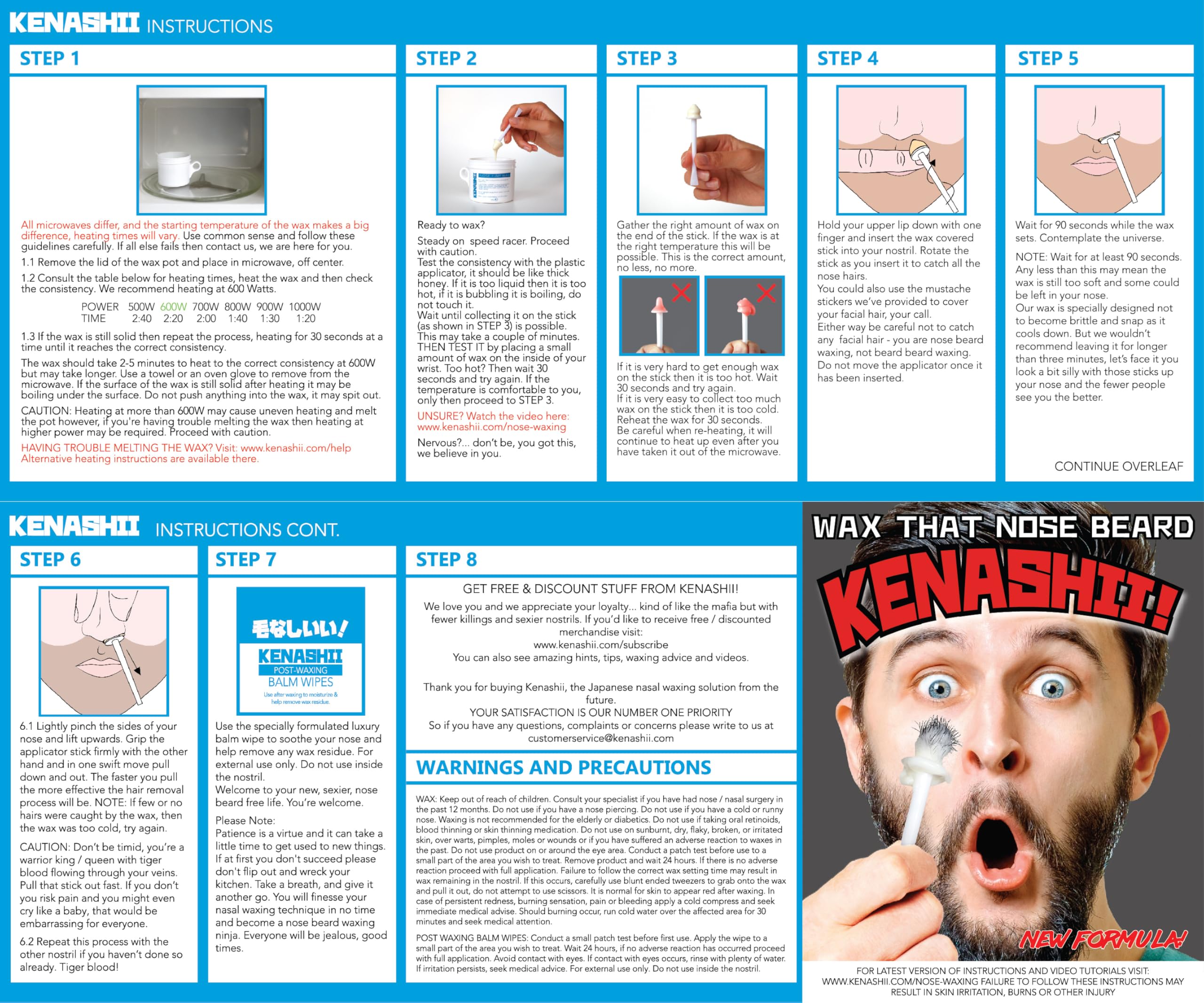 KENASHII Nasal Wax Application Action shows tidy, mess-free technique.
