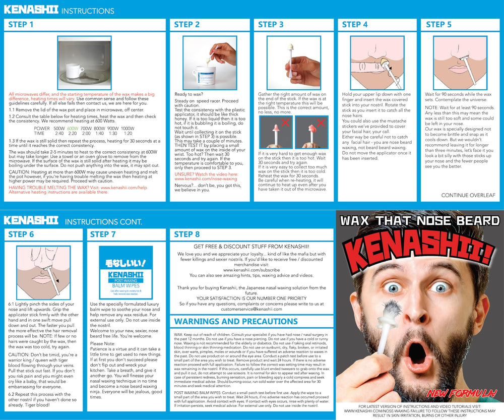 KENASHII Nasal Wax Application Action shows tidy, mess-free technique.